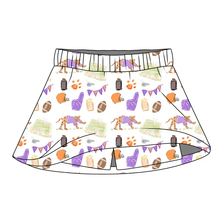 Three Little Ducks Sara Catherine Skort- Gameday Tiger Paws