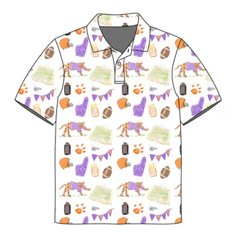Three Little Ducks Jackson Polo- Game Day Tiger Paws