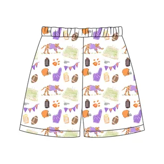 Three Little Ducks Stafford Shorts- Game Day Tiger Paws