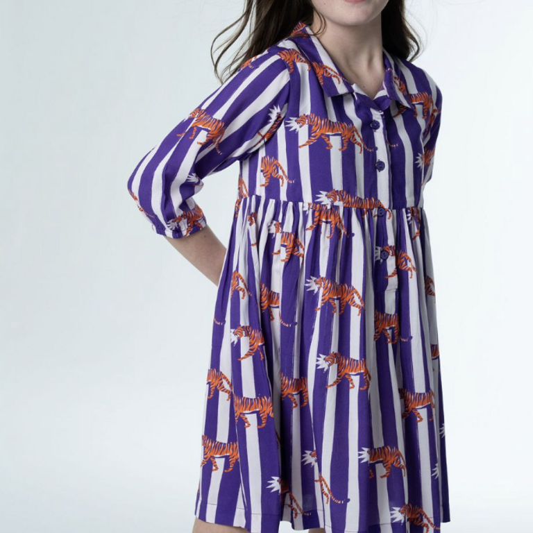 Briton Court Rachel Tiger Stripe Dress