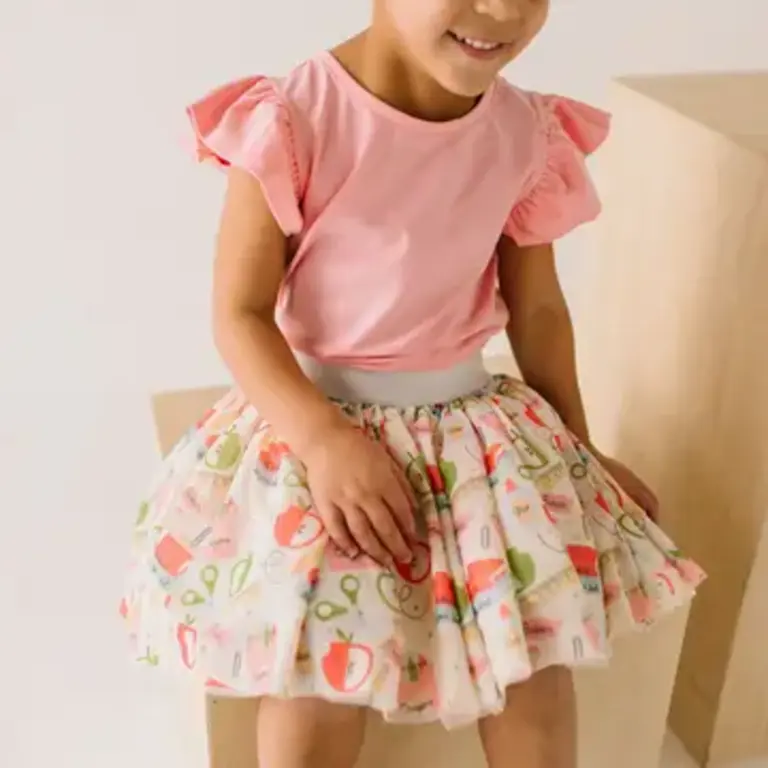 Ollie Jay Flutter Tee - Dusty Rose