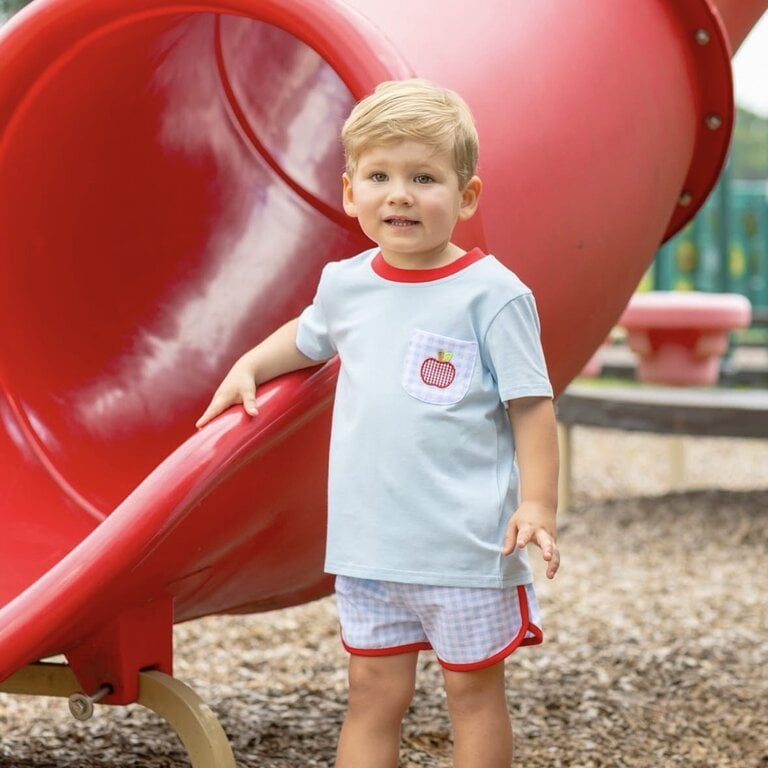 Trotter Street Kids Apple Trio Short Set