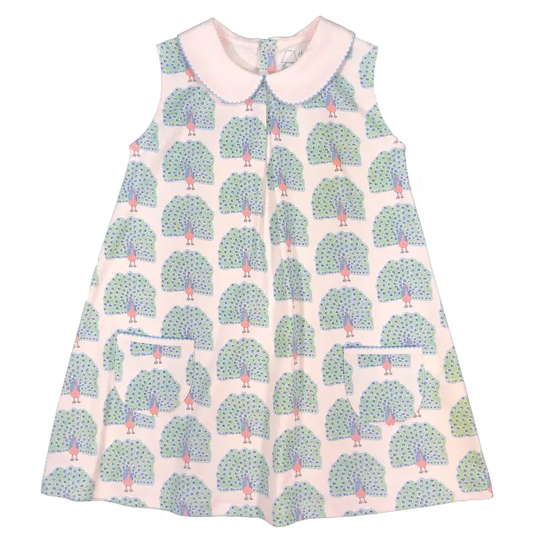 Heyward House Pretentious Peacock Sleeveless Twirl Dress
