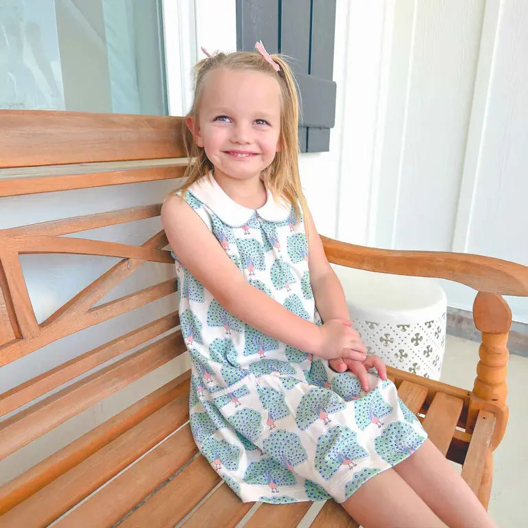 Heyward House Pretentious Peacock Sleeveless Twirl Dress