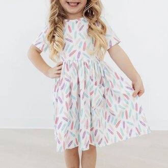 Mila & Rose Color Crayons Pocket Twirl Dress Mila & Rose Color Crayons Pocket Twirl Dress