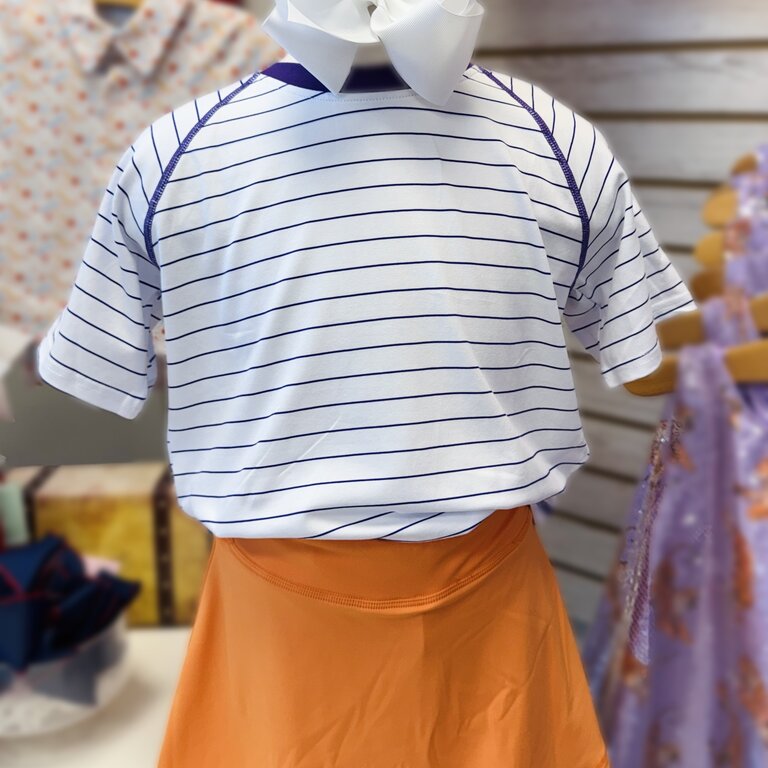 Blended Spirit Kids Purple Pinstripe Boxy Tee