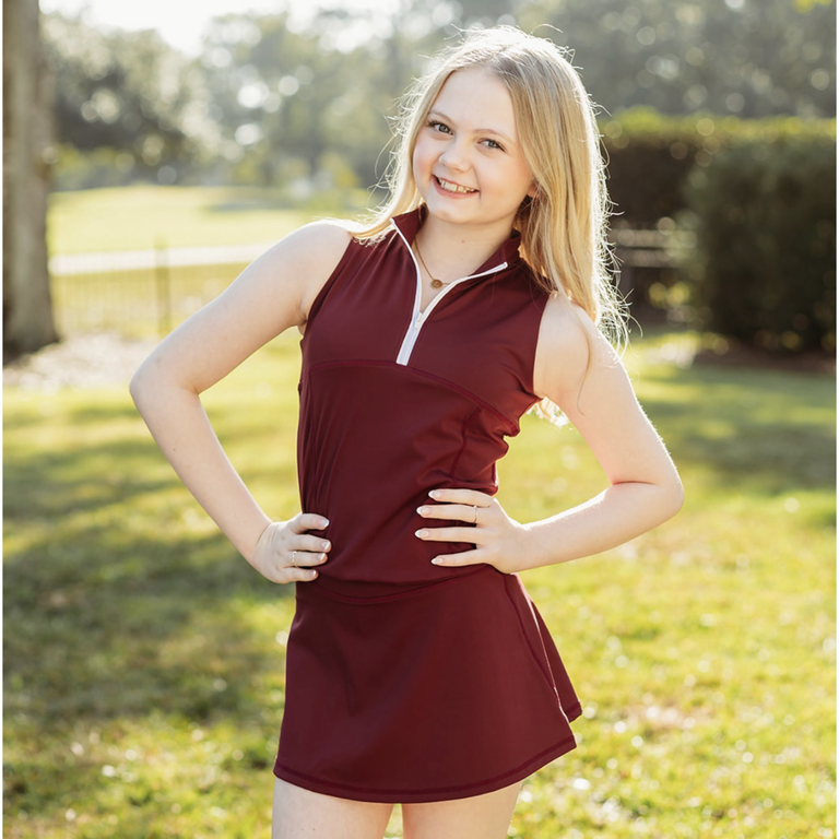 Blended Spirit Kids Maroon Quarter Zip