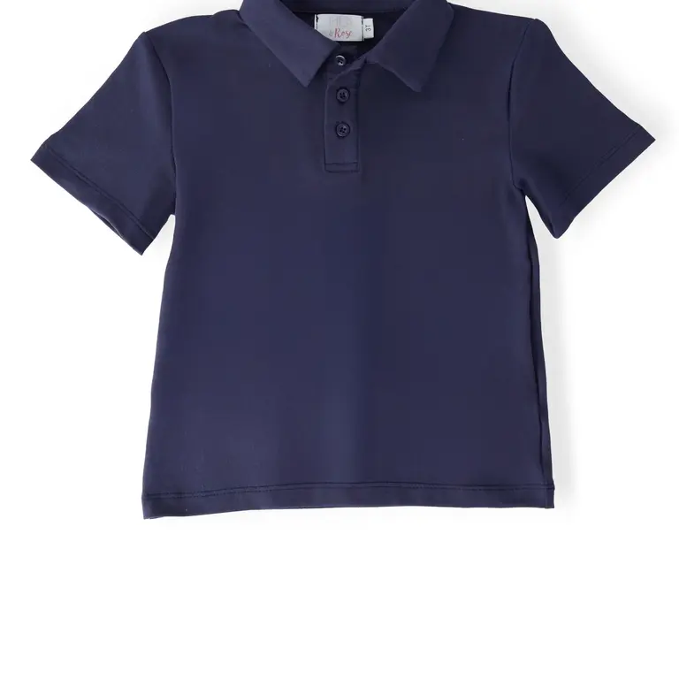 Mila & Rose Boys Navy SS Polo