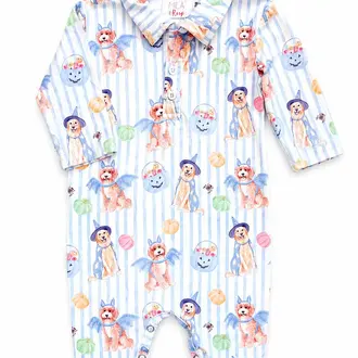 Mila & Rose Pawsitively Spooky Polo Romper