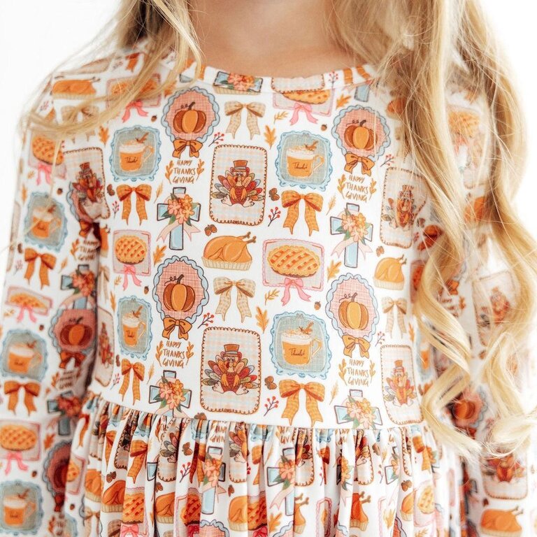 Mila & Rose Give Thanks Pocket Twirl Dress