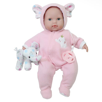 JC Toys Nonis Boutique Soft Baby Doll With Play Elephant JC Toys Nonis Boutique Soft Baby Doll With Play Elephant