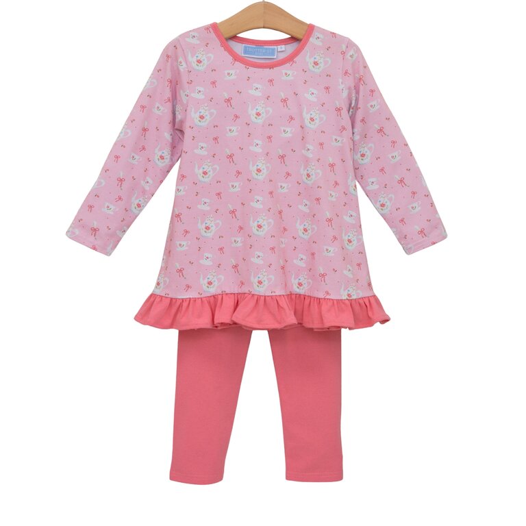 Trotter Street Kids Tea For Two Pant Set