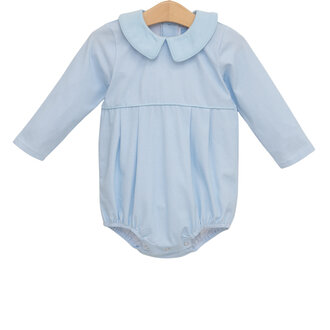 Trotter Street Kids Archie Bubble - Light Blue Microgingham