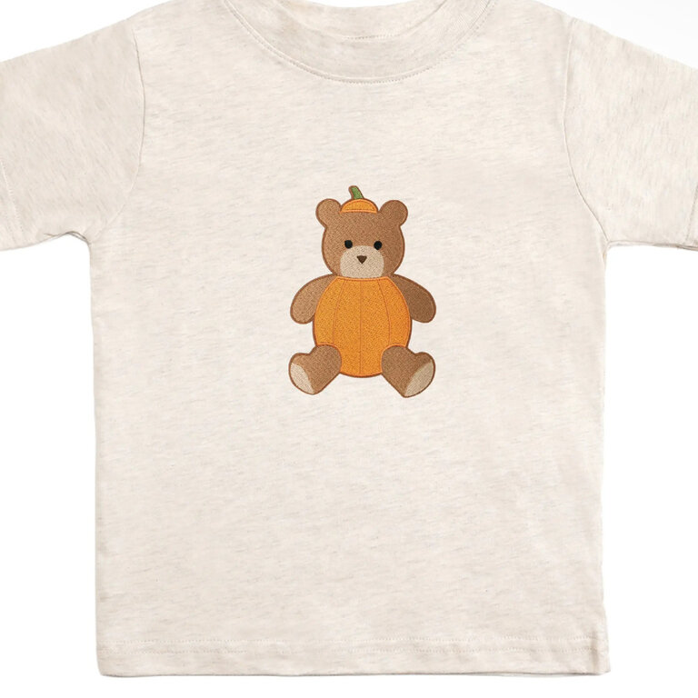Sweet Wink Pumpkin Teddy Bear Patch SS Tee