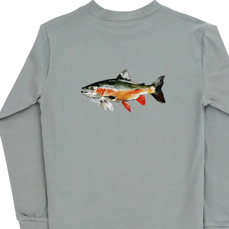 Bailey Boys LS Trout Logo Tee- Limestone