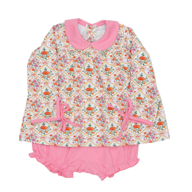 Oaks Apparel Pretty Pumpkin Bloomer Set