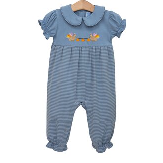 Trotter Street Kids Cobalt Blue Stripe Girl Turkey Bubble