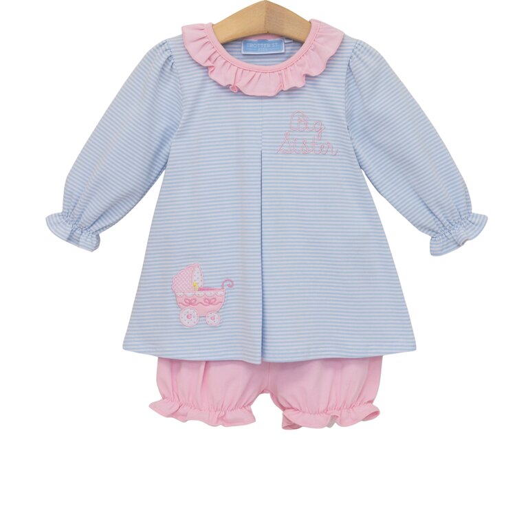 Trotter Street Kids Big Sister Pram Bloomer Set