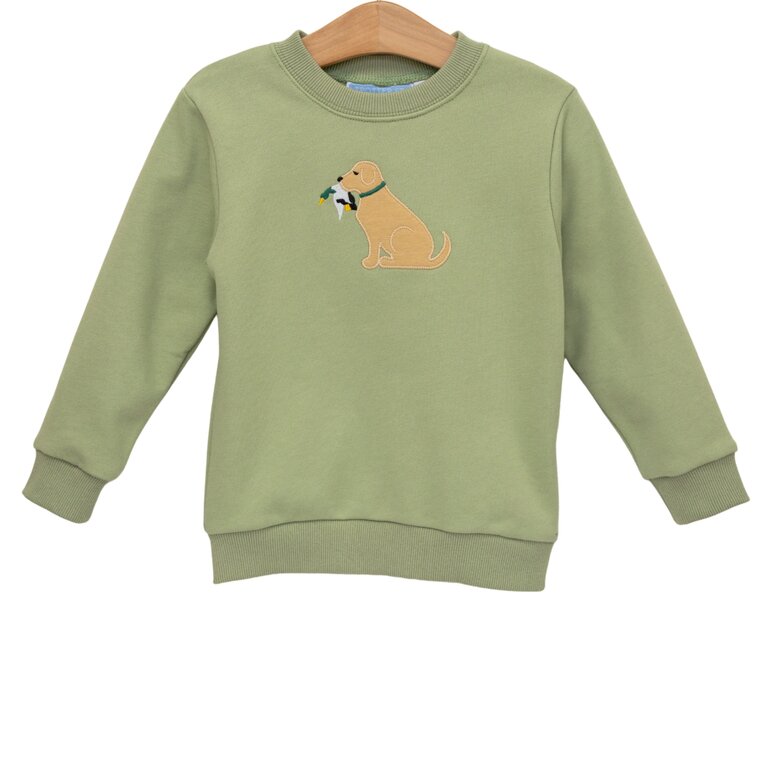 Trotter Street Kids French Terry Pullover- Duck Dog