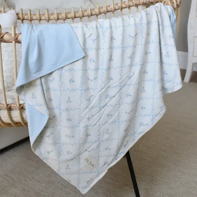 Little Threads Rose Ribbon Jersey Blanket