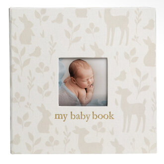 Pearhead Deer Print Square Baby Memory Book