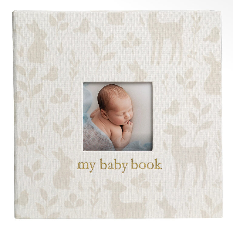Pearhead Deer Print Square Baby Memory Book