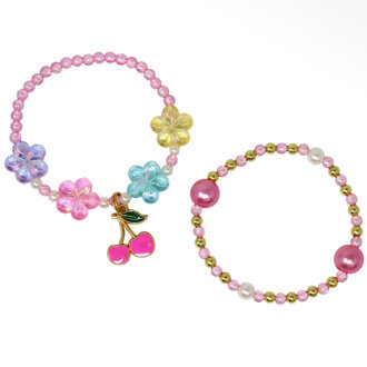Pink Poppy BFF Cherry Friendship Bracelet Set