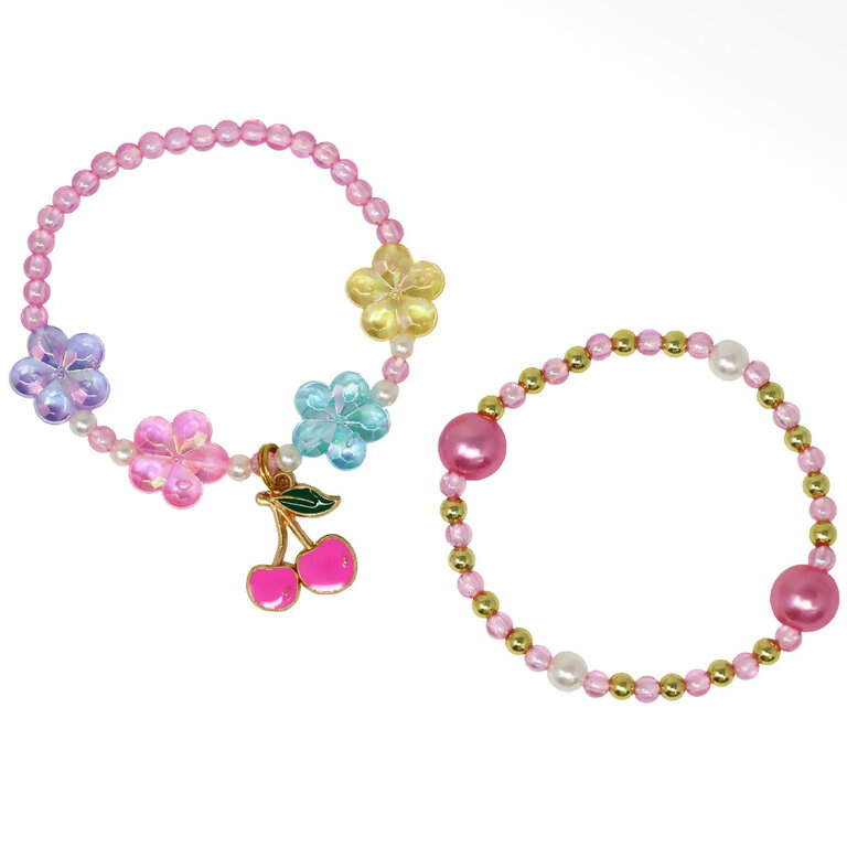 Pink Poppy BFF Cherry Friendship Bracelet Set