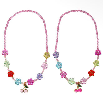 Pink Poppy BFF Cherry Friendship Necklace Set