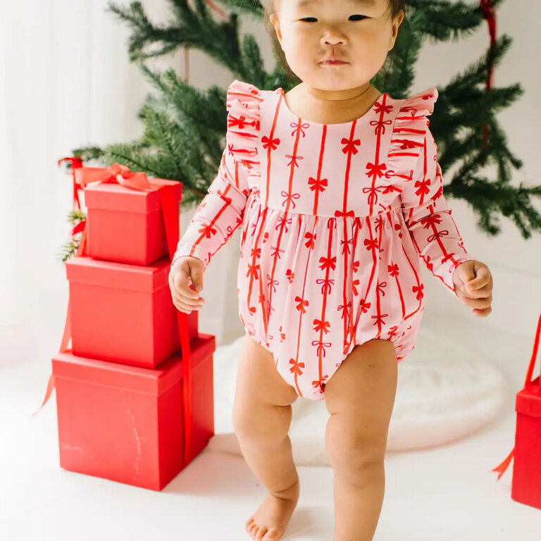 Ollie Jay Leah Romper in Dainty Bows