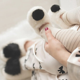 Stephan Baby Plush Slippers 0-9m