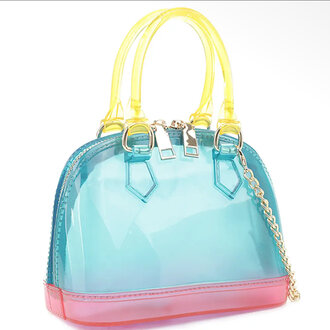 Joia Accessories Multicolor Jelly Handle Purse
