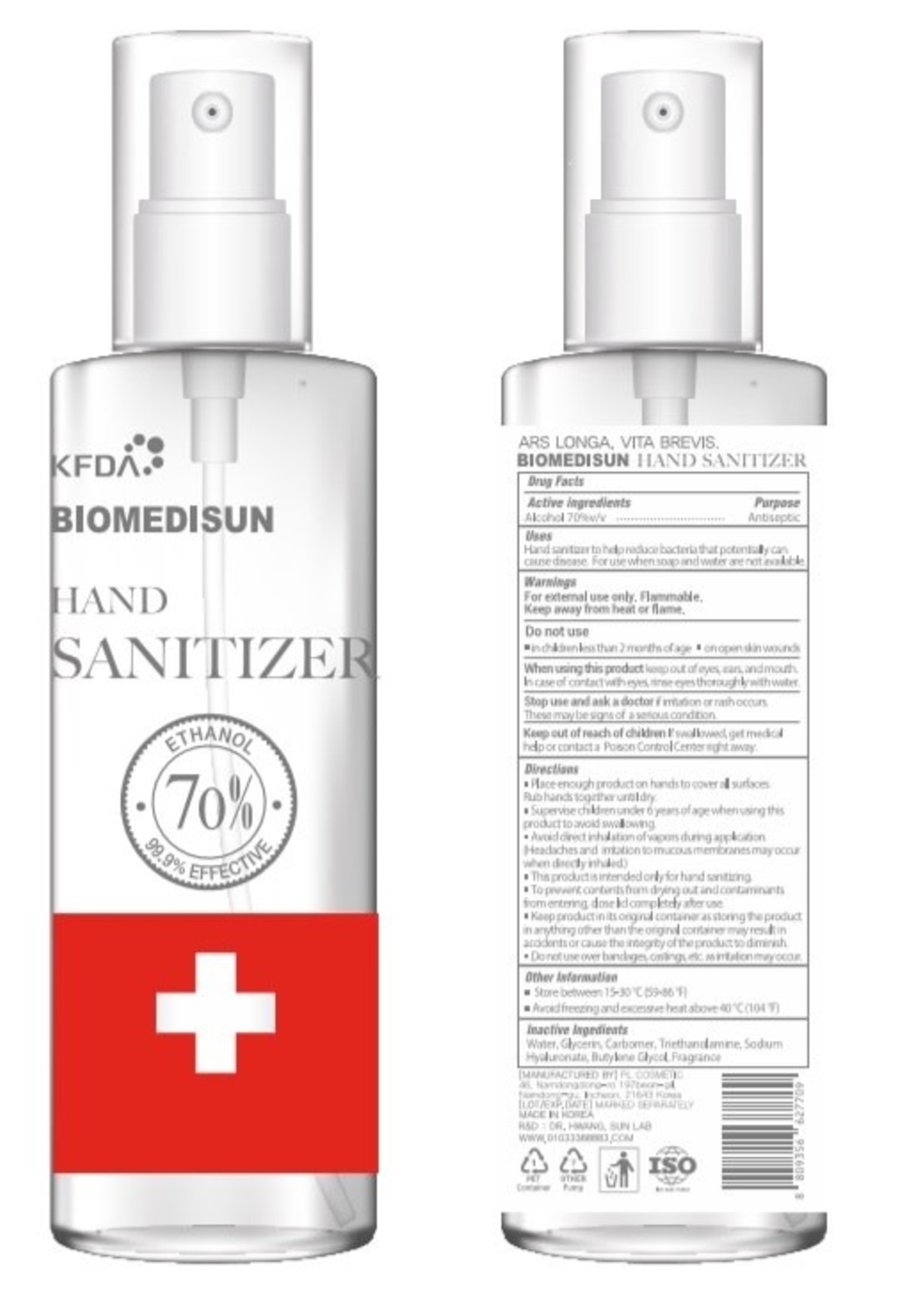 Biomedisun 100 ML Hand Sanitizer KFDA Approved