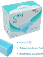 UCHIKO UCHIKO|Single Packed Blue Mask| 50Pcs