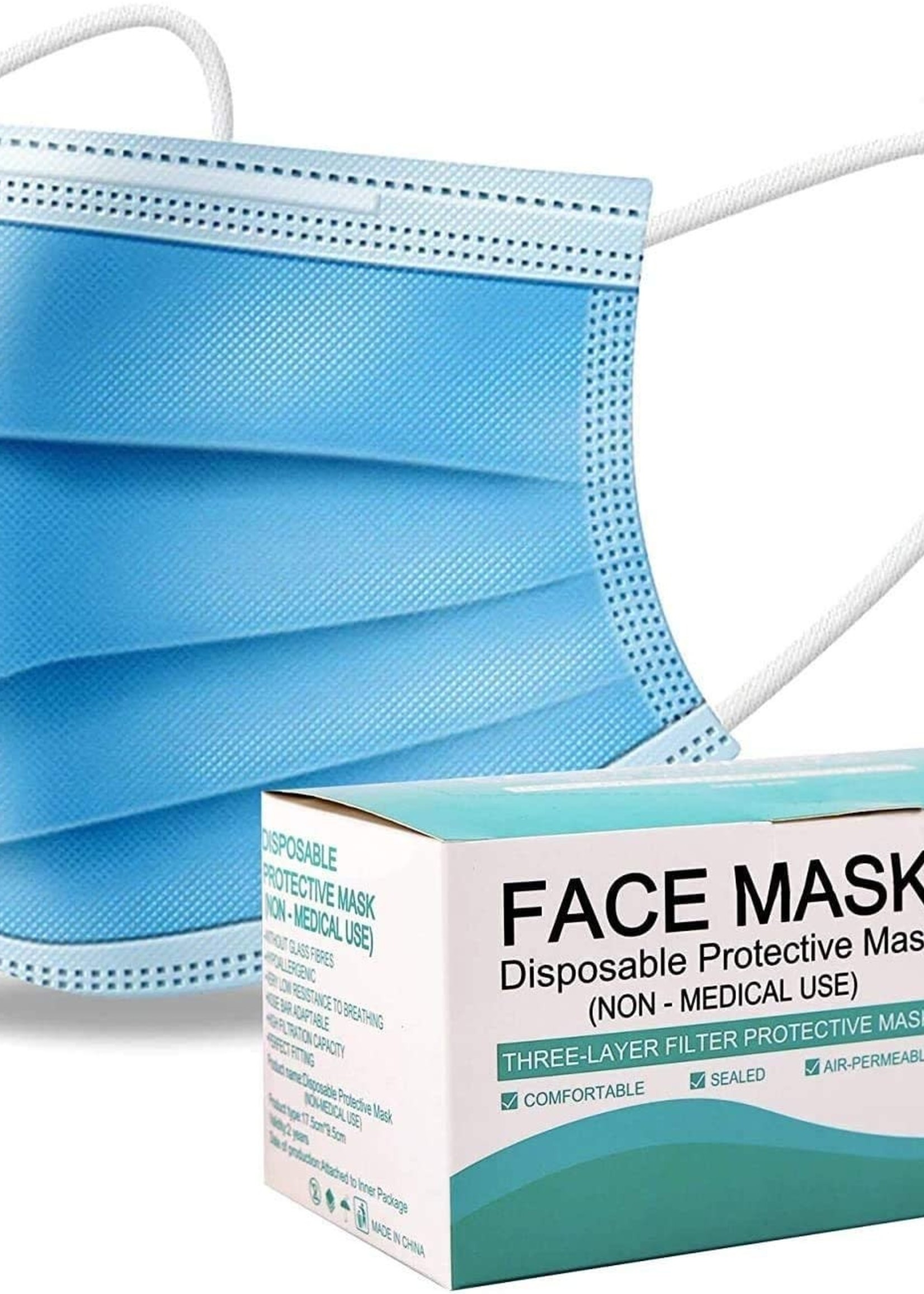 Blue Face Mask|Non-Medical| 50pcs