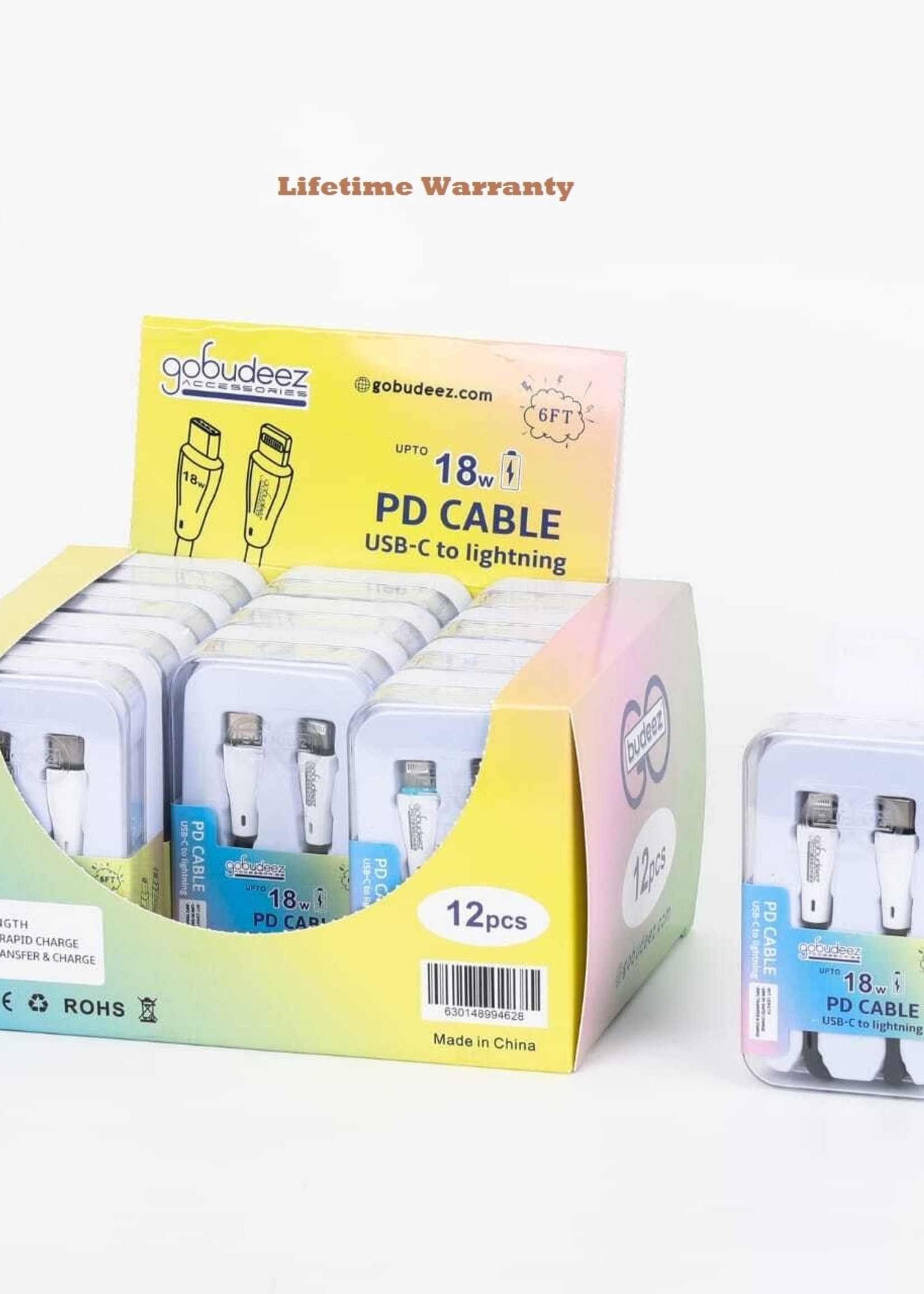 gobudeez GOBUDEEZ|18W PD Cable USB-C to lightning| 1 Piece