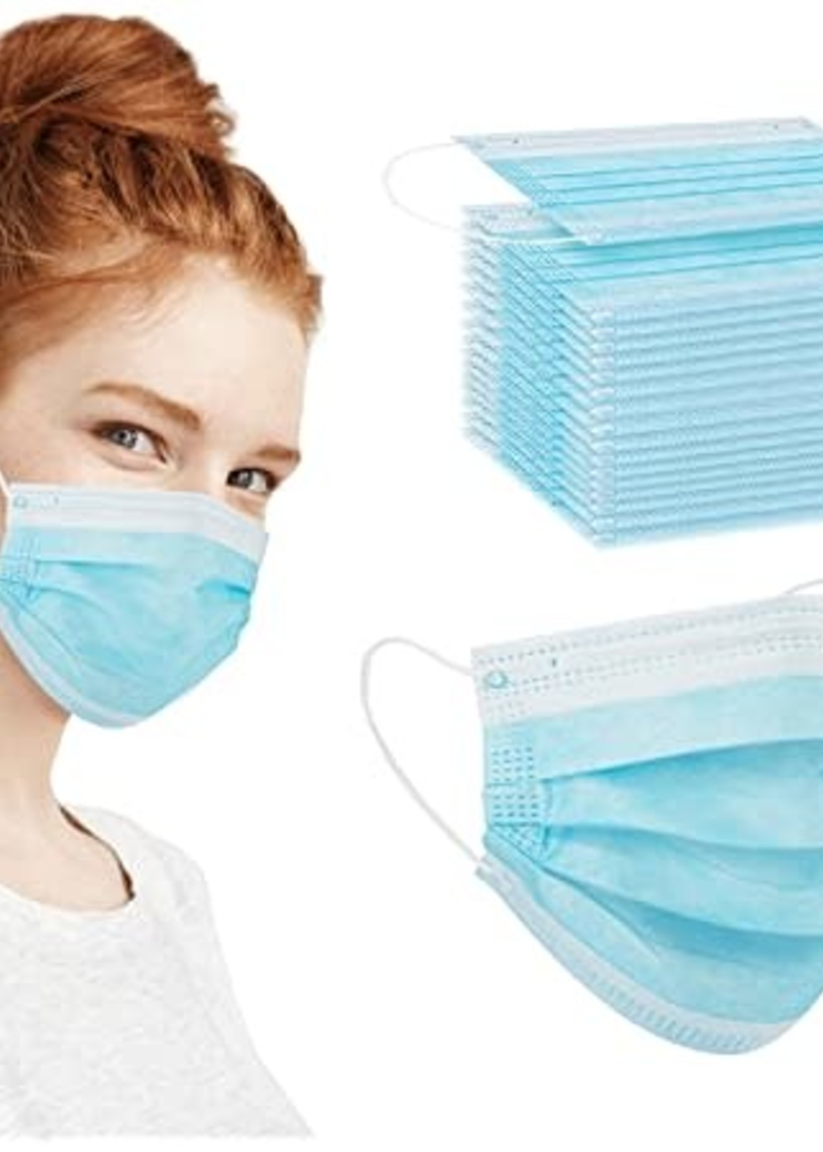 HUAXIANG HUAXIANG|Black Disposable protective mask| 5x10pack