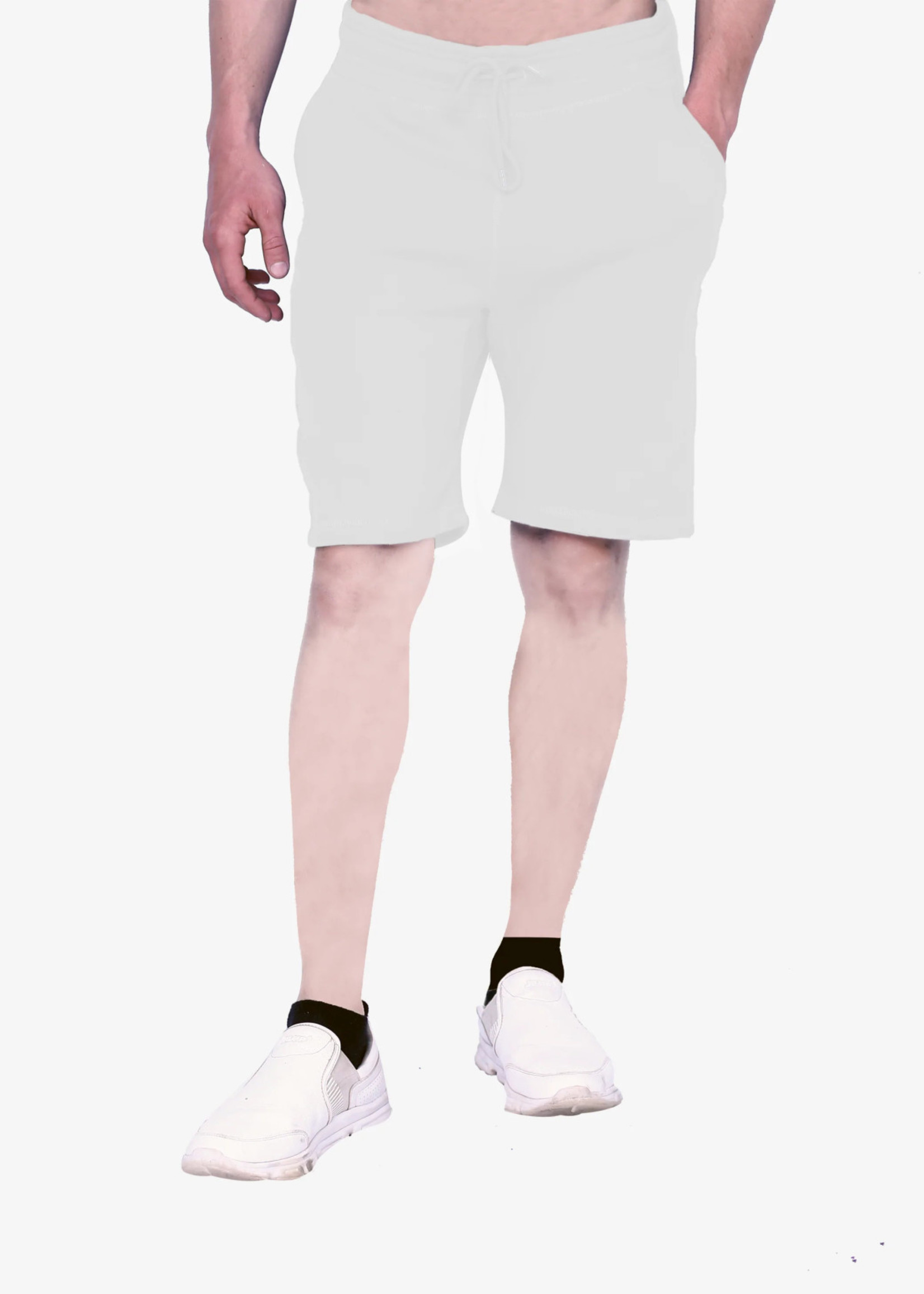 UNISEX CLASSIC PERFECT FLEECE SHORTS  WHITE L