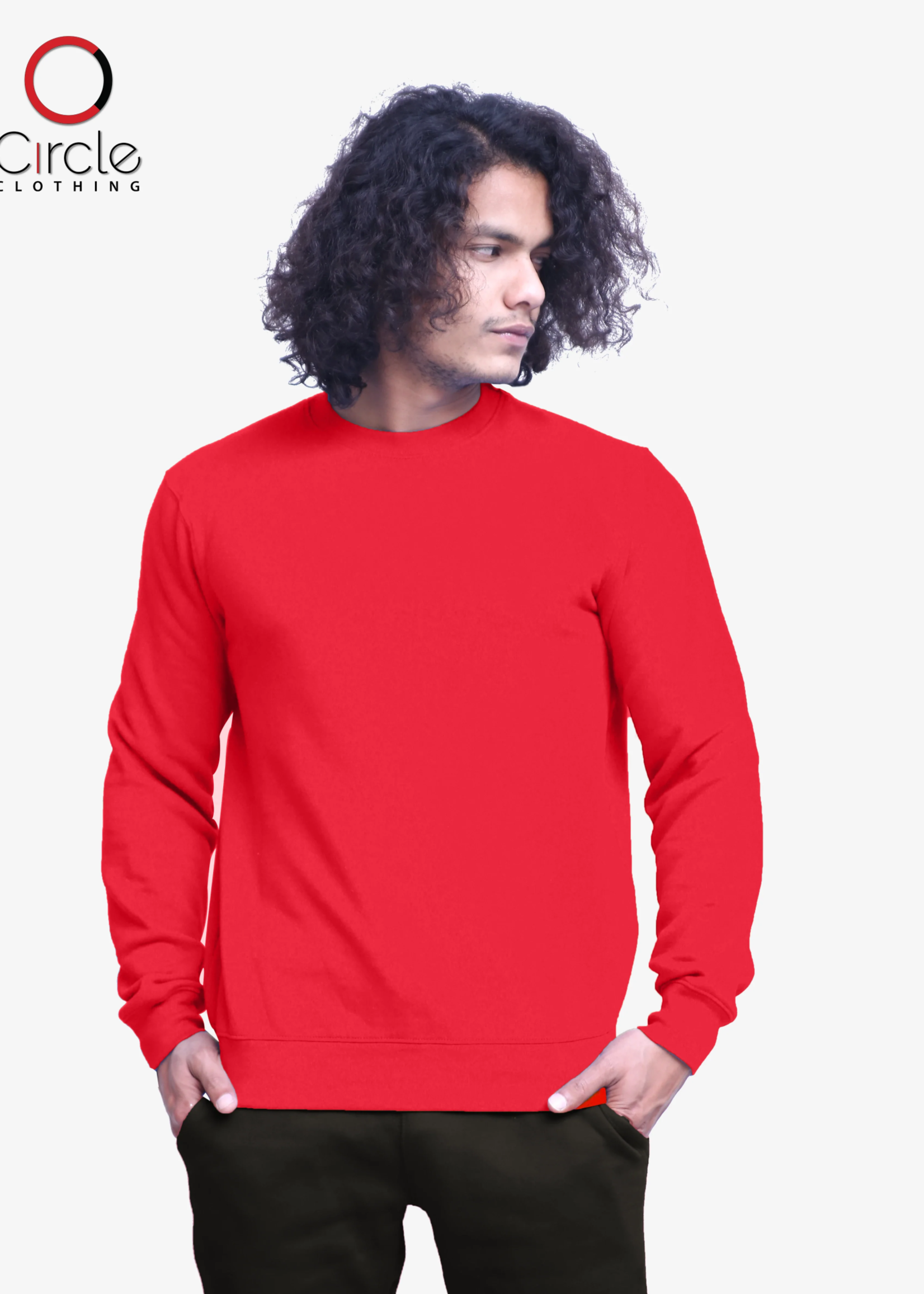 Unisex Red Fleece Perfect Crewneck Sweatshirt 8.25 Oz M