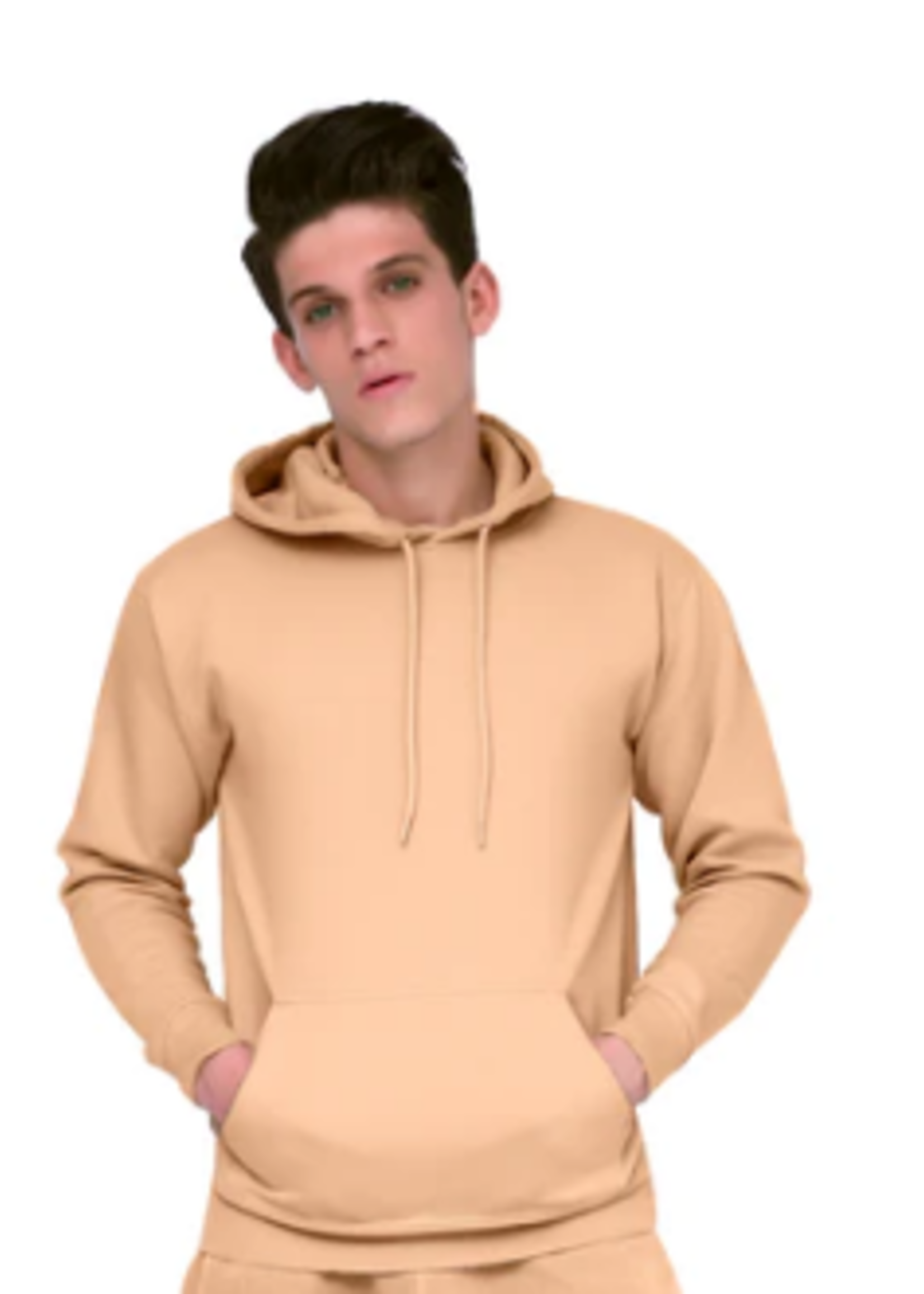 Unisex Fleece Perfect Pullover Sand Hoodie 8.25 Oz -M