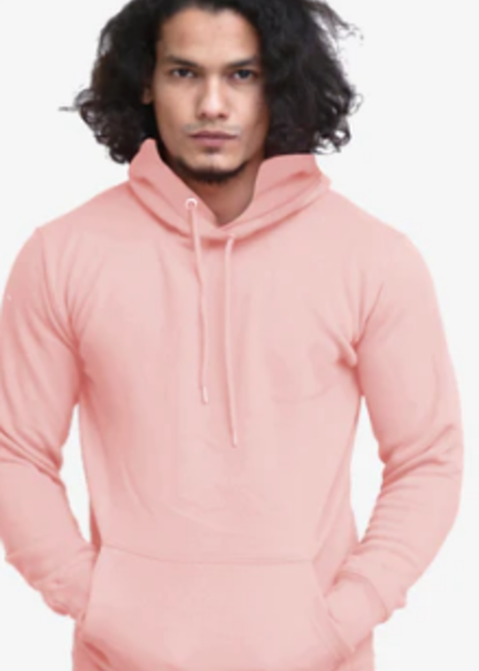 Unisex Fleece Perfect Pullover Powder Pink Hoodie 8.25 M