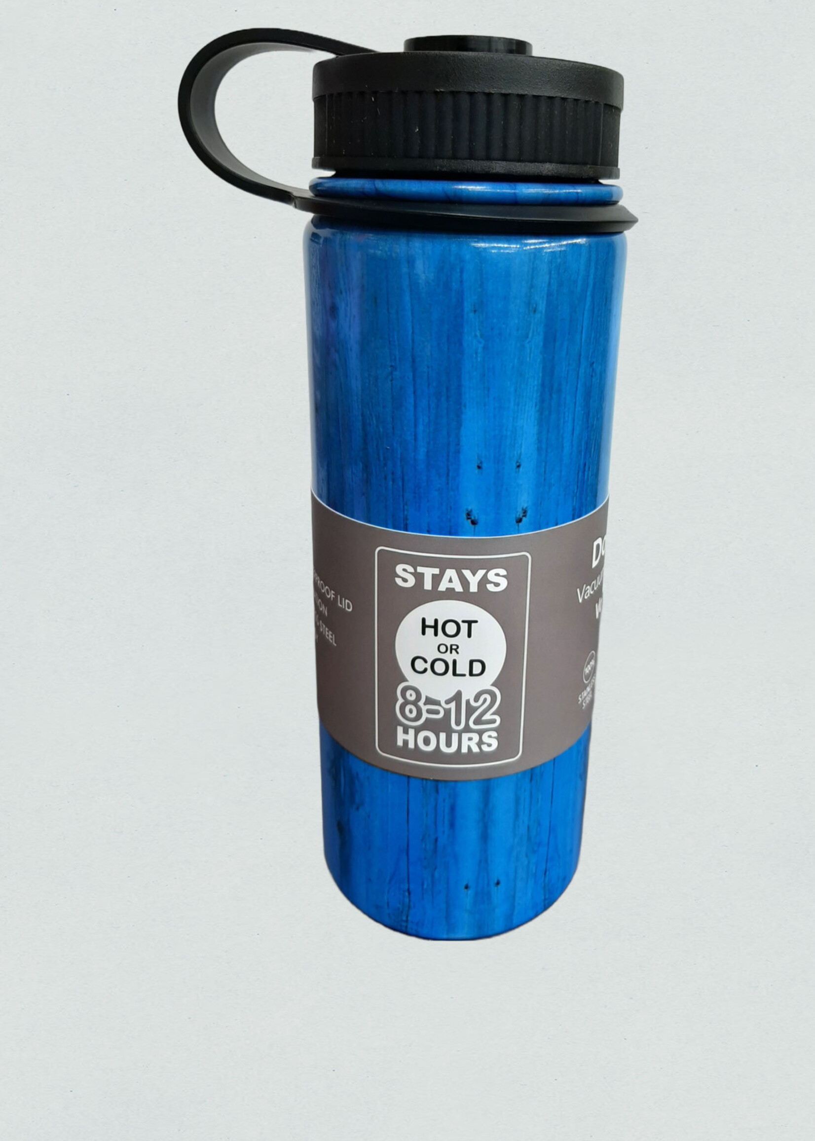 Water Bottle - 18 Oz, 3 Lids  Leak Proof, Vacuum Insulated Stainless Steel, Hot Cold, Double Walled,Standard Metal Canteen