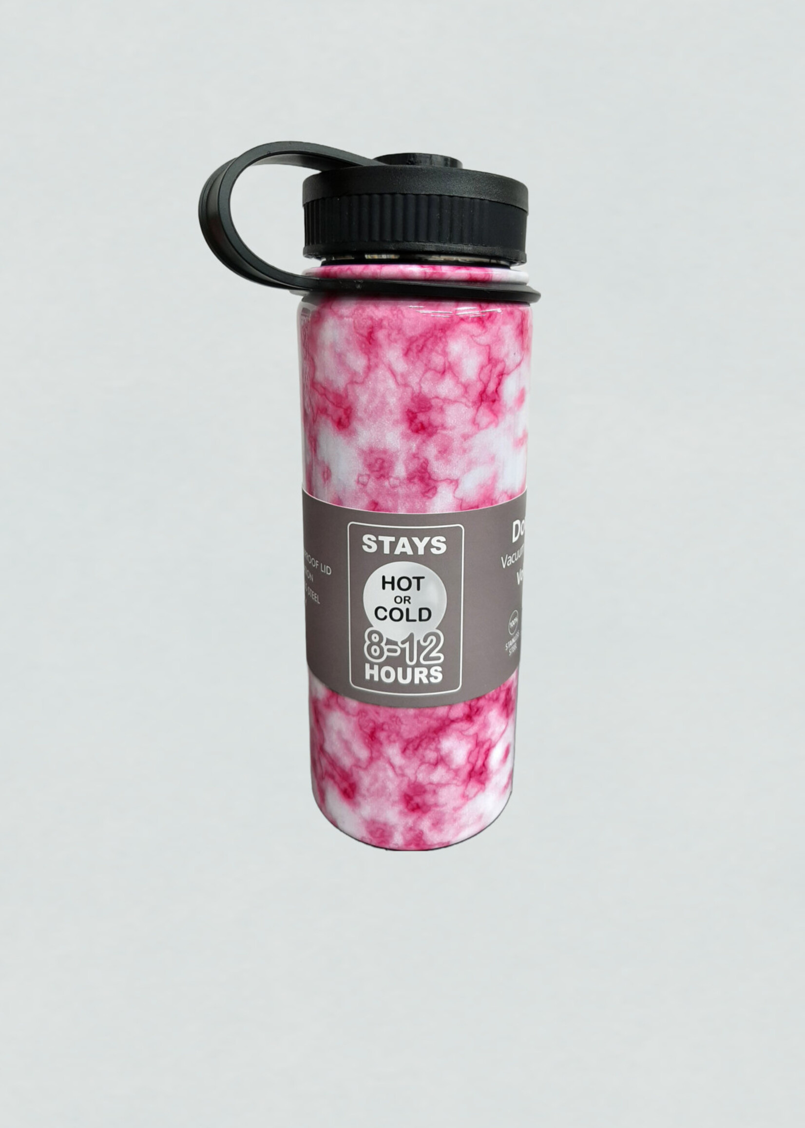 Water Bottle - 18 Oz, 3 Lids  Leak Proof, Vacuum Insulated Stainless Steel, Hot Cold, Double Walled,Standard Metal Canteen