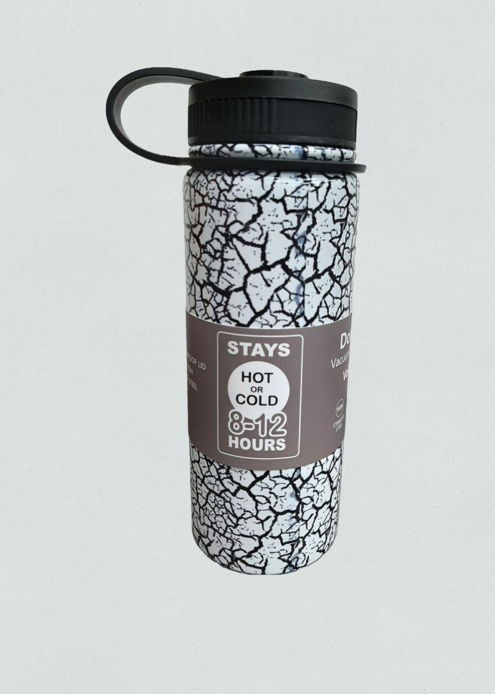 Water Bottle - 18 Oz, 3 Lids  Leak Proof, Vacuum Insulated Stainless Steel, Hot Cold, Double Walled,Standard Metal Canteen