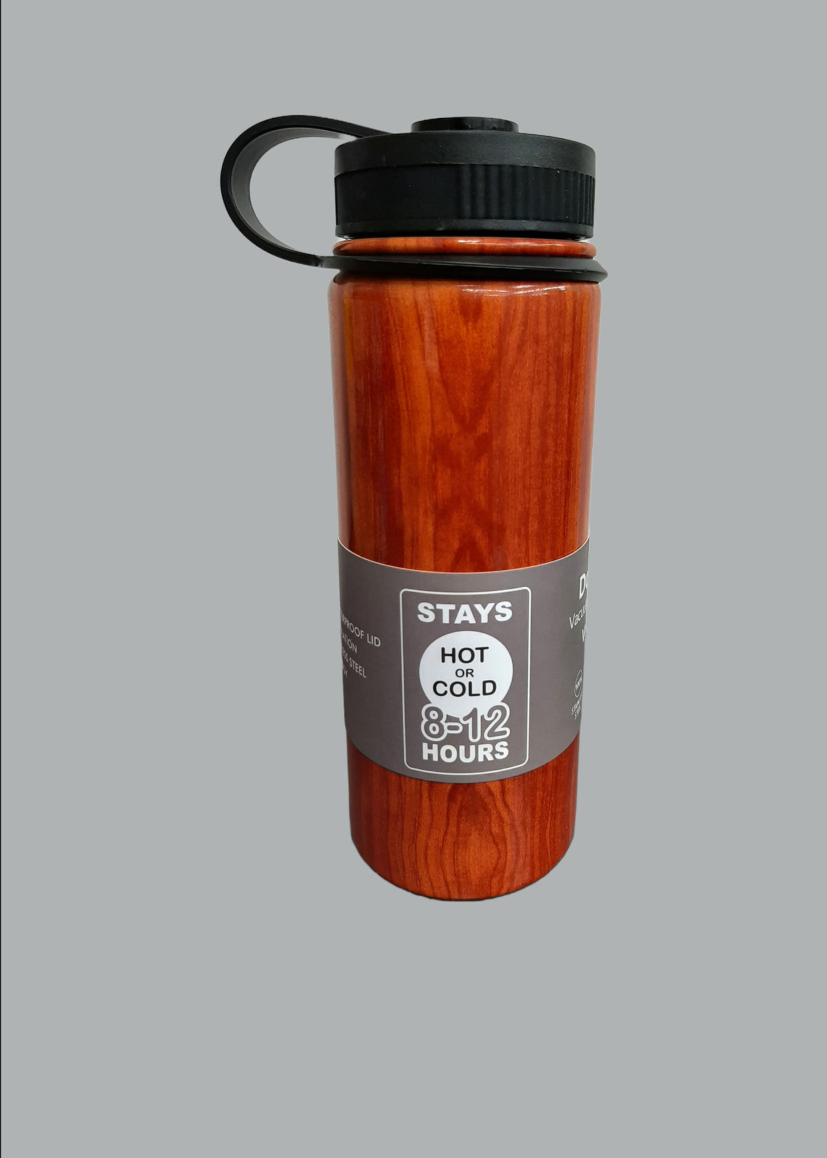 Water Bottle - 18 Oz, 3 Lids  Leak Proof, Vacuum Insulated Stainless Steel, Hot Cold, Double Walled,Standard Metal Canteen