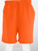 Unisex Orange French Terry Shorts 8.25 Oz