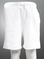 Unisex White French Terry Shorts 8.25 Oz