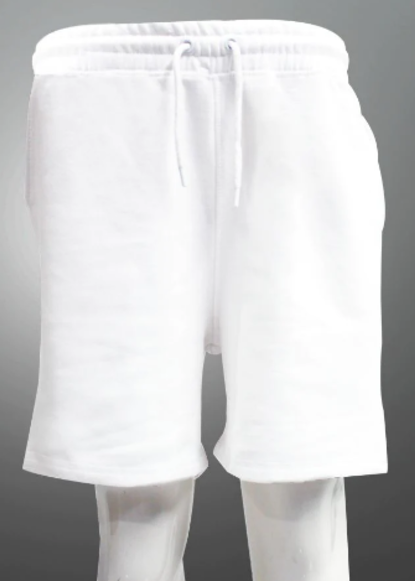 Unisex White French Terry Shorts 8.25 Oz