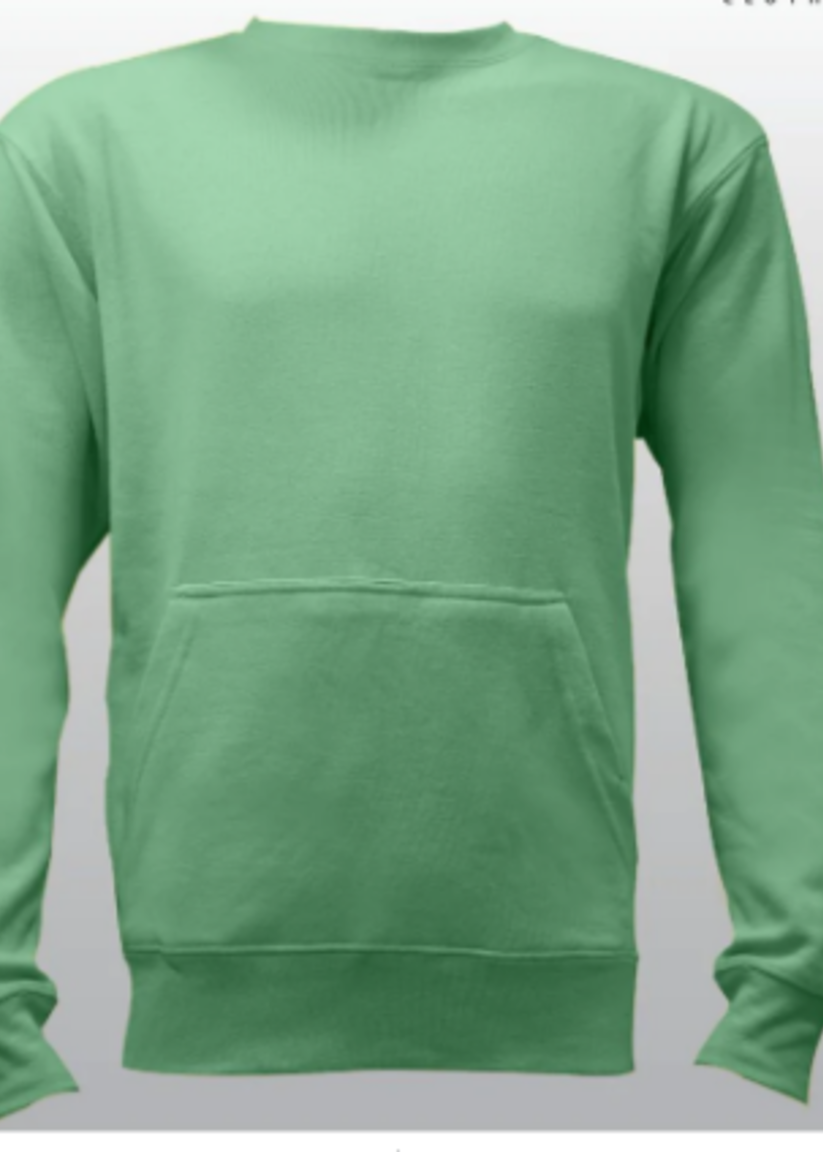 Unisex Mint French Terry Crewneck Sweatshirt with Pocket