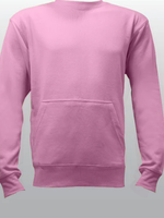 Unisex Bubble Gum Pink French Terry Crewneck Sweatshirt with Pocket